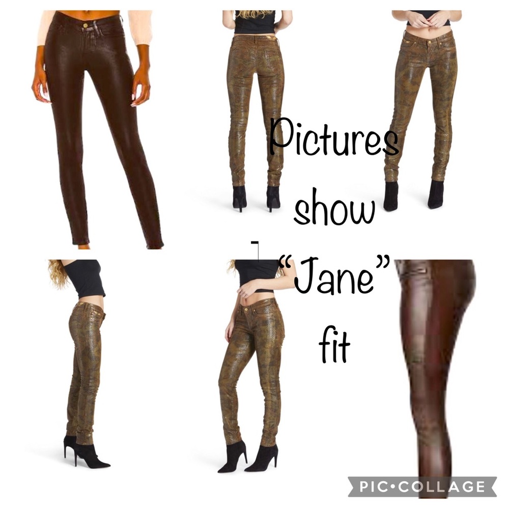 Robin’s Jeans ‘Jane’ leather look stretch skinny